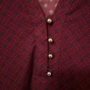 NY&CO red/black blouse
